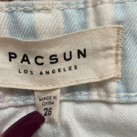Pacsun baby blue and white striped skirt size 26 - Picture 2 of 3
